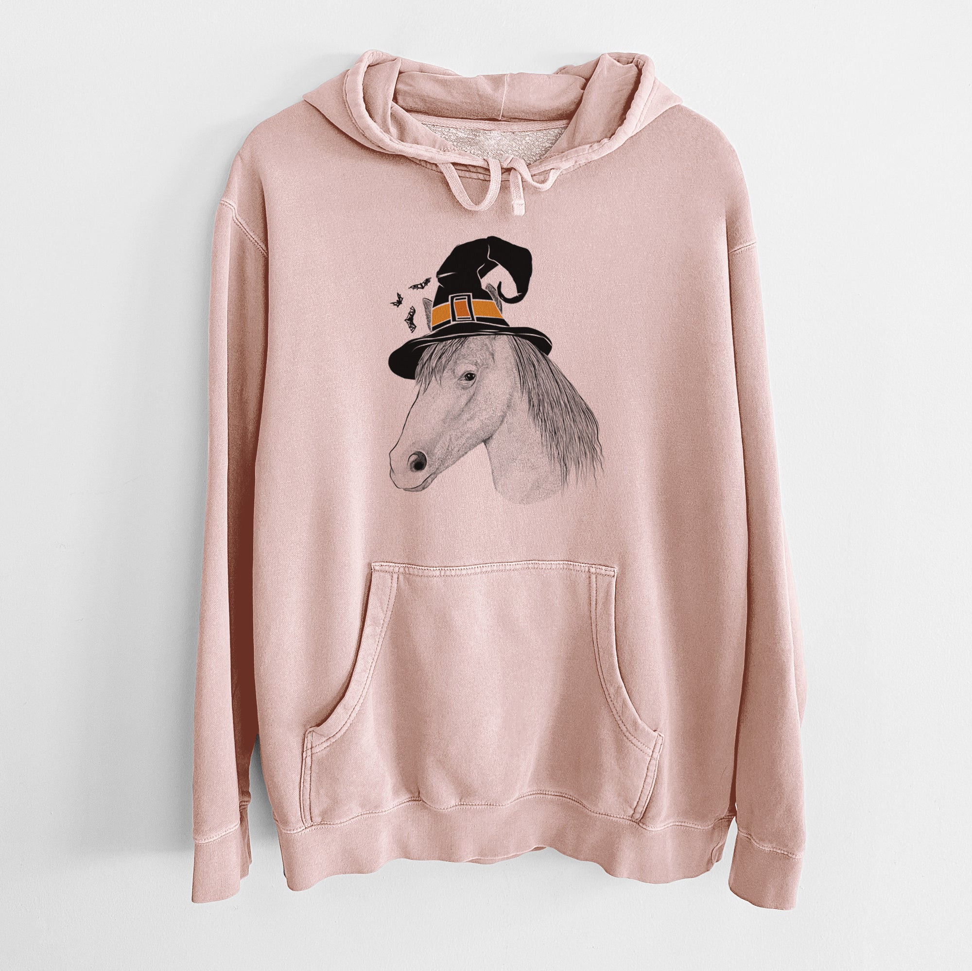 Witch Midnight the Missouri Foxtrotter Horse - Unisex Pigment Dyed Hoodie