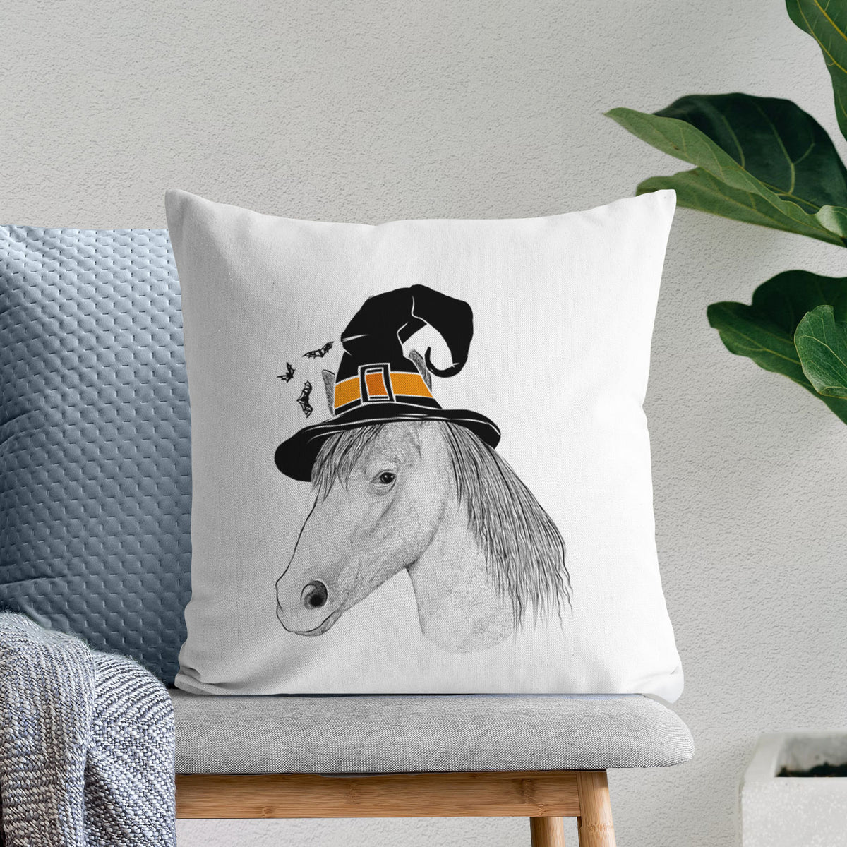 Midnight the Missouri Foxtrotter Horse - Throw Pillow Cover