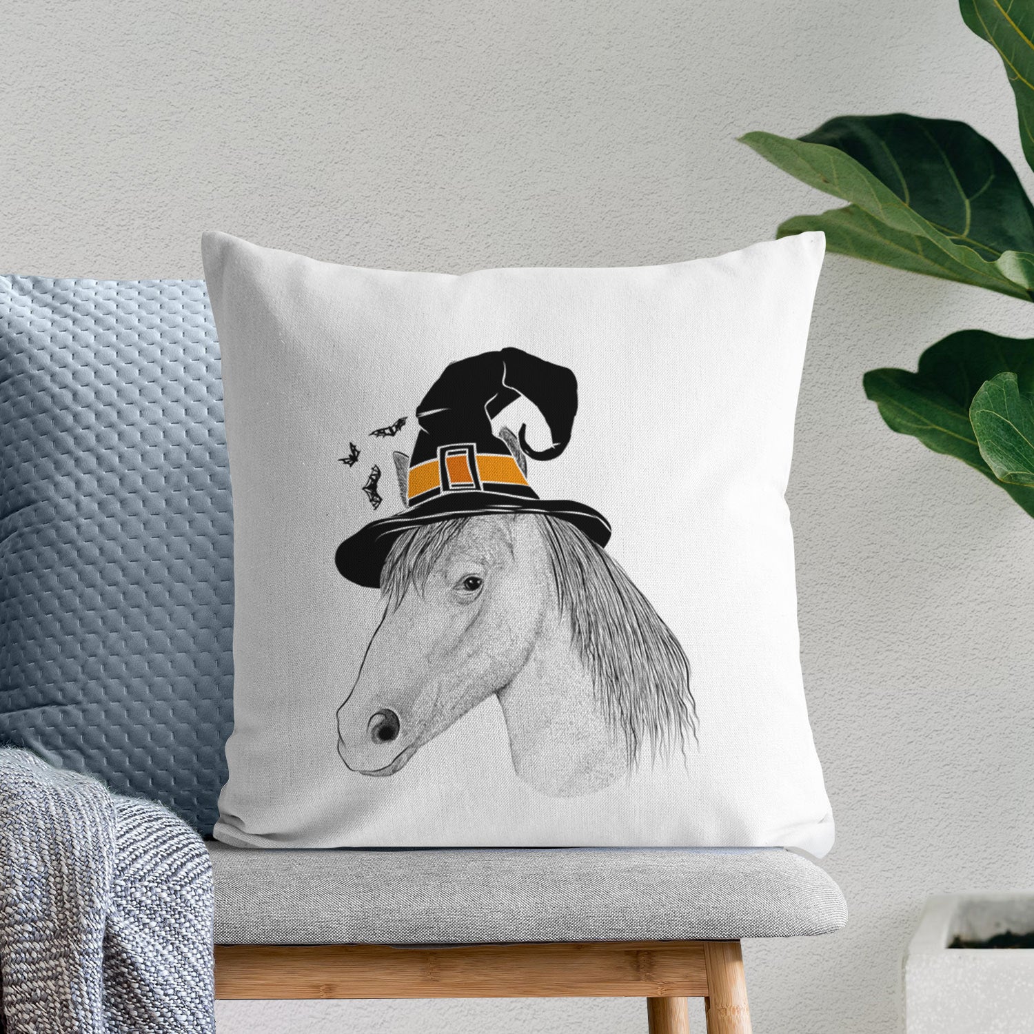 Midnight the Missouri Foxtrotter Horse - Throw Pillow Cover