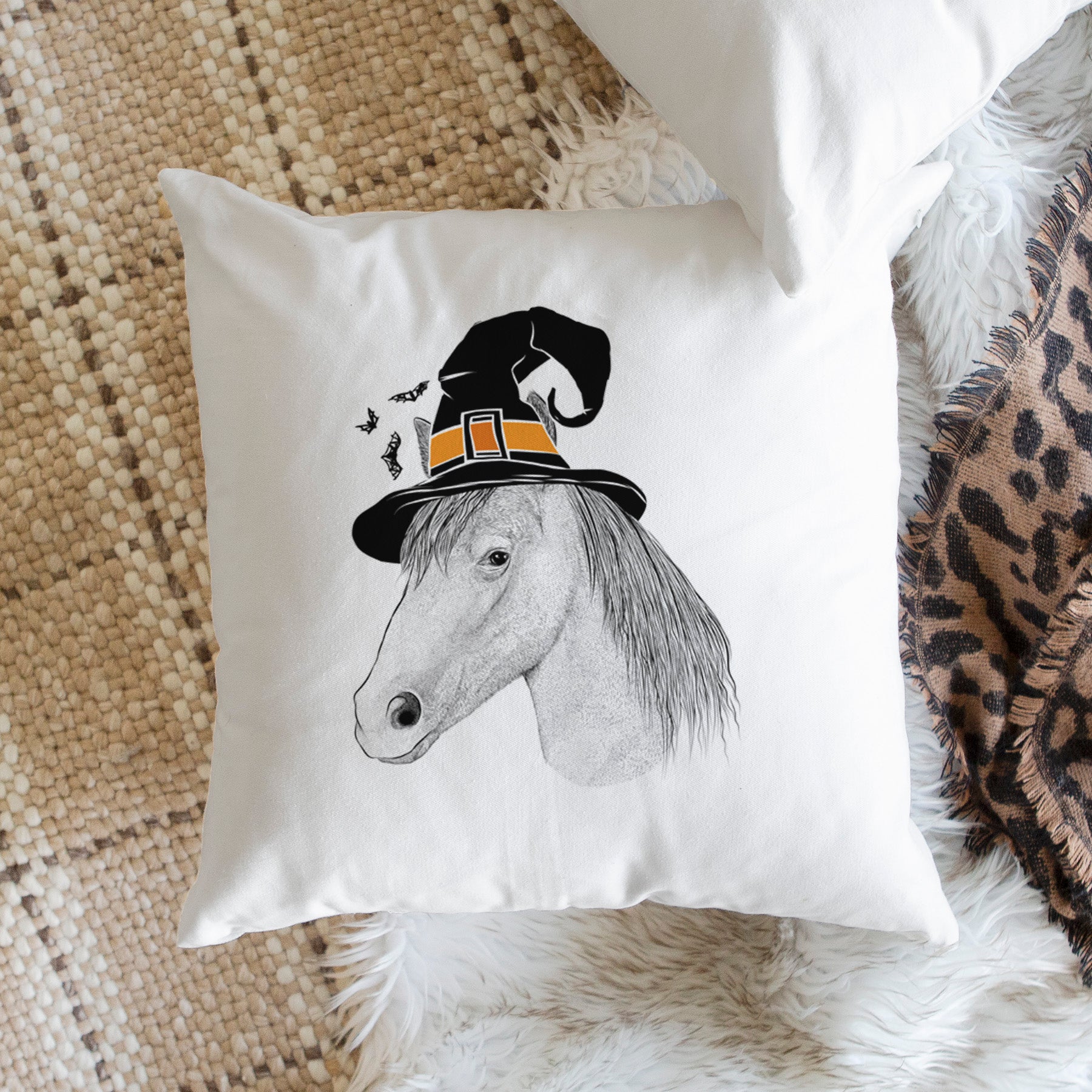 Midnight the Missouri Foxtrotter Horse - Throw Pillow Cover