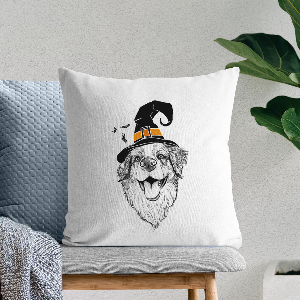 Mila the Australian Shepherd - Throw Pillow Cover