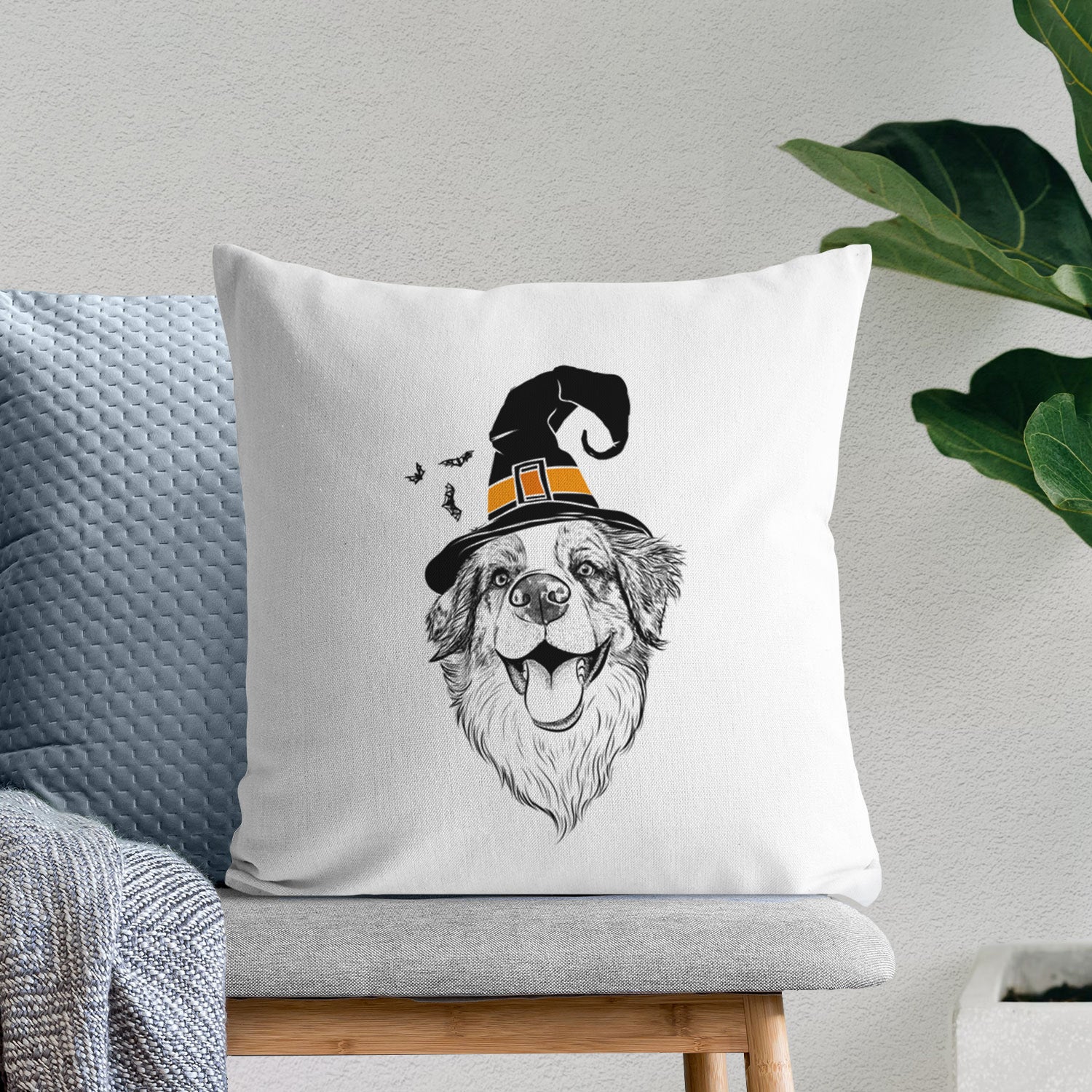 Mila the Australian Shepherd - Throw Pillow Cover