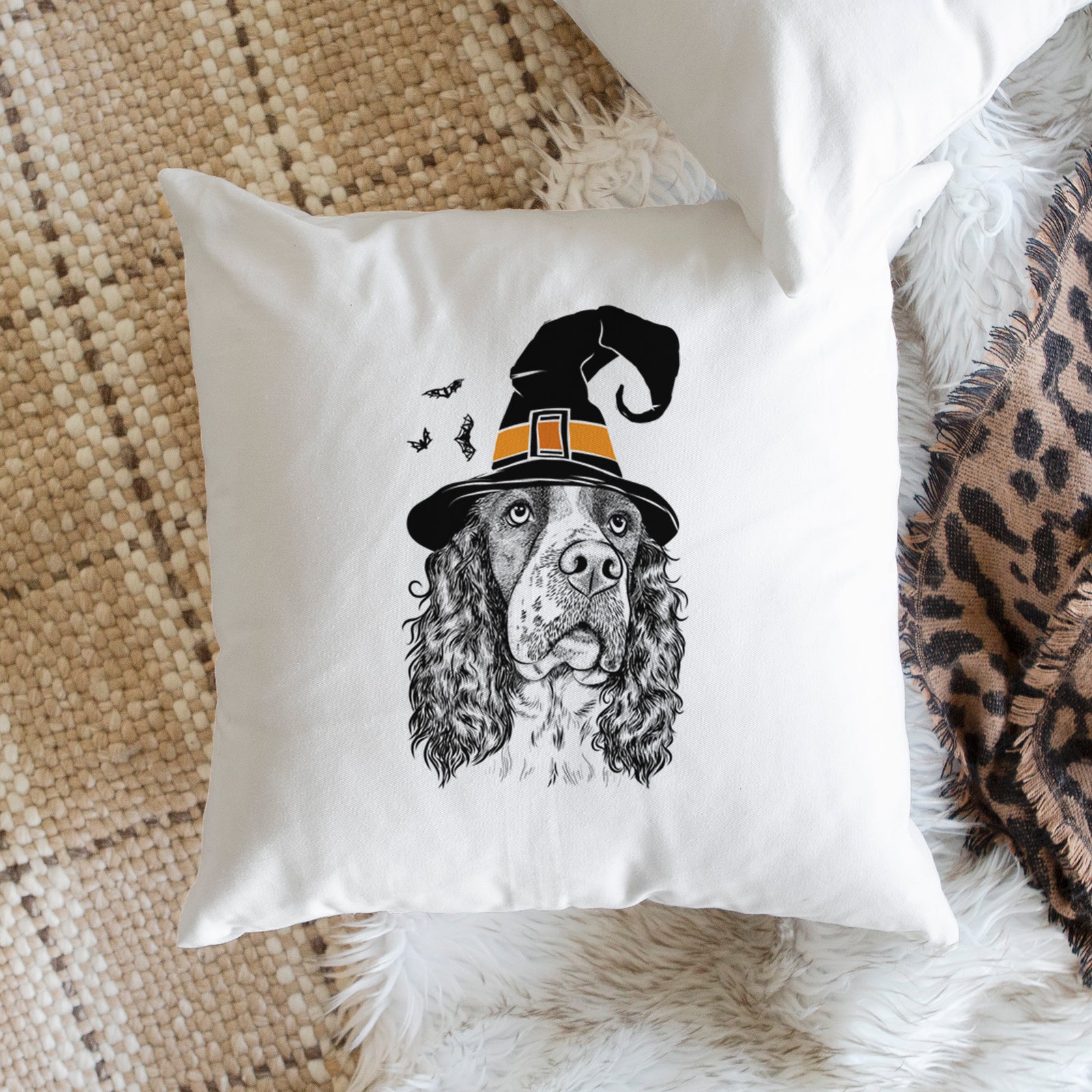 Millie Mae the English Springer Spaniel - Throw Pillow Cover