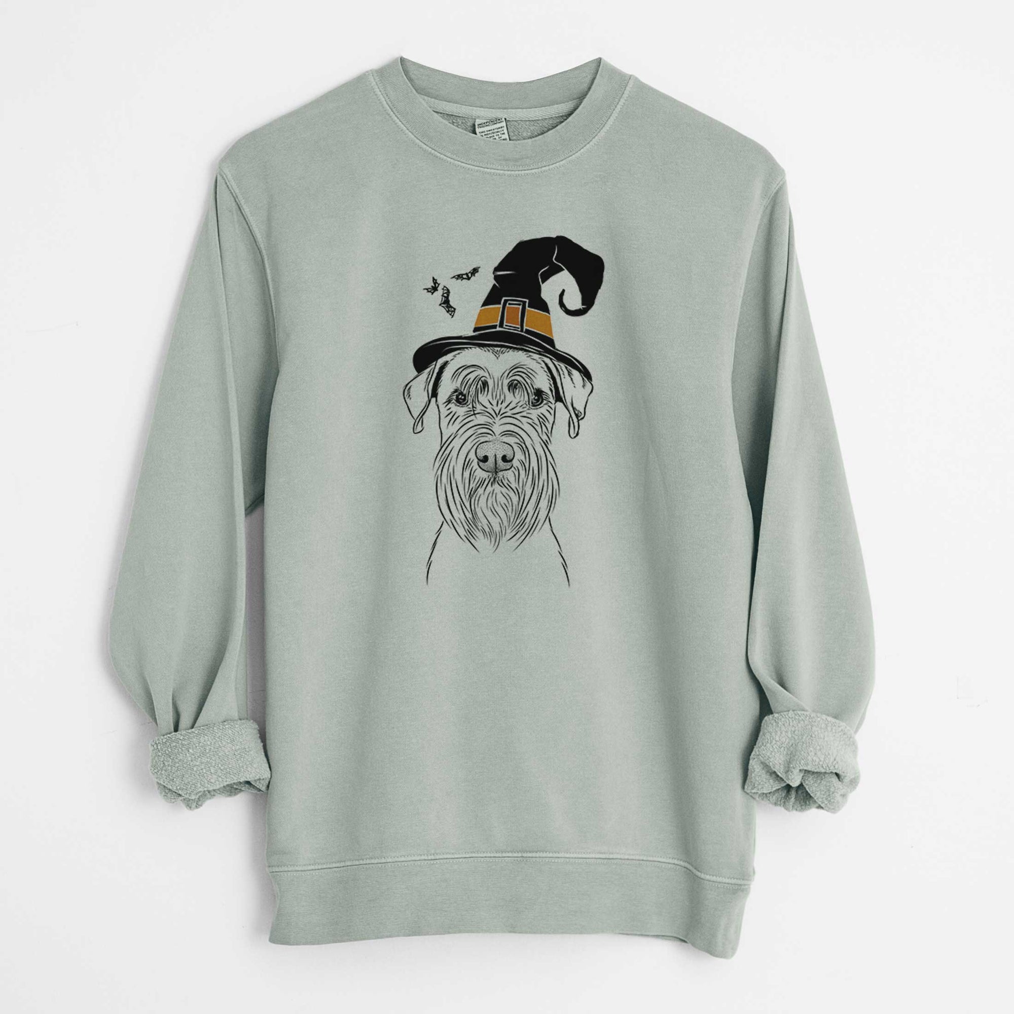 Witch Milton the Schnauzer - Unisex Pigment Dyed Crew Sweatshirt