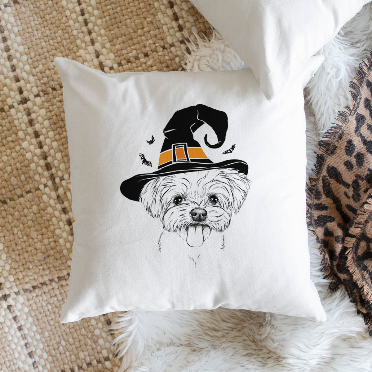 Mochi the Maltese - Throw Pillow Cover