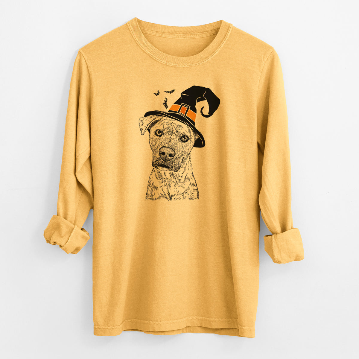 Witch Monster Baby the Pitbull Mix - Men's Heavyweight 100% Cotton Long Sleeve
