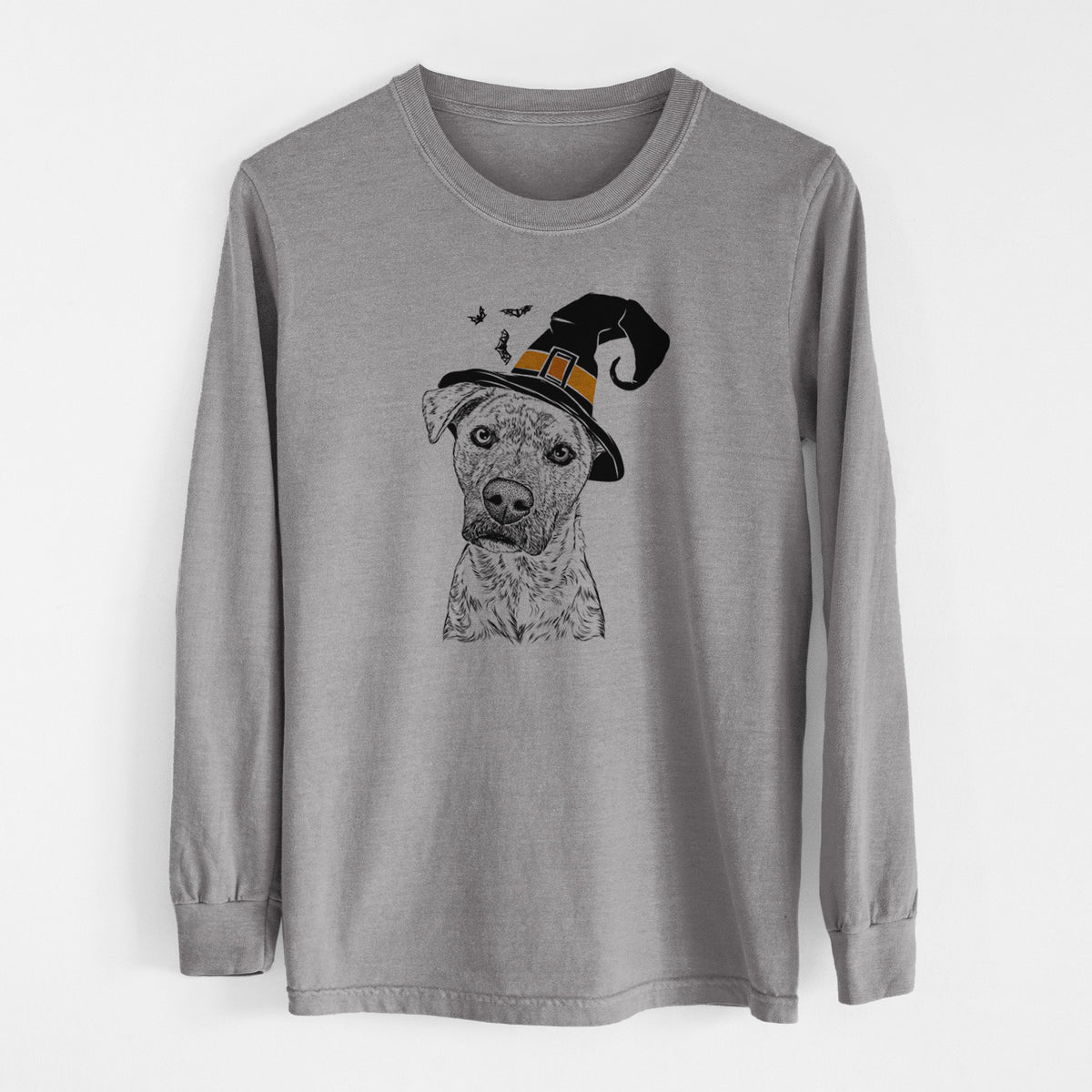Witch Monster Baby the Pitbull Mix - Men's Heavyweight 100% Cotton Long Sleeve