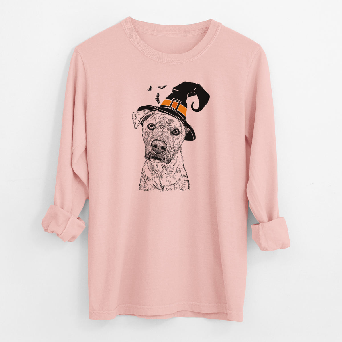 Witch Monster Baby the Pitbull Mix - Men's Heavyweight 100% Cotton Long Sleeve