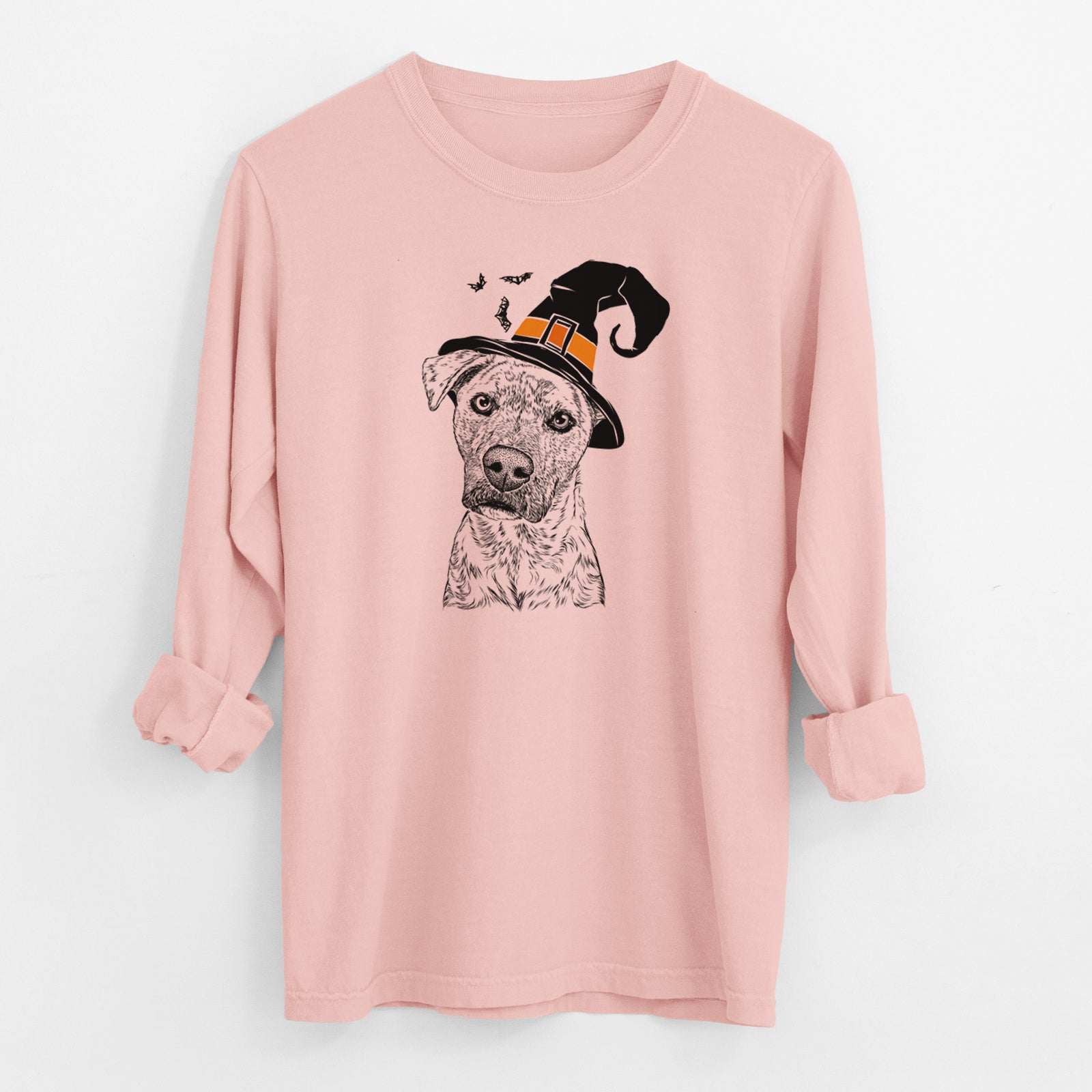 Witch Monster Baby the Pitbull Mix - Men's Heavyweight 100% Cotton Long Sleeve