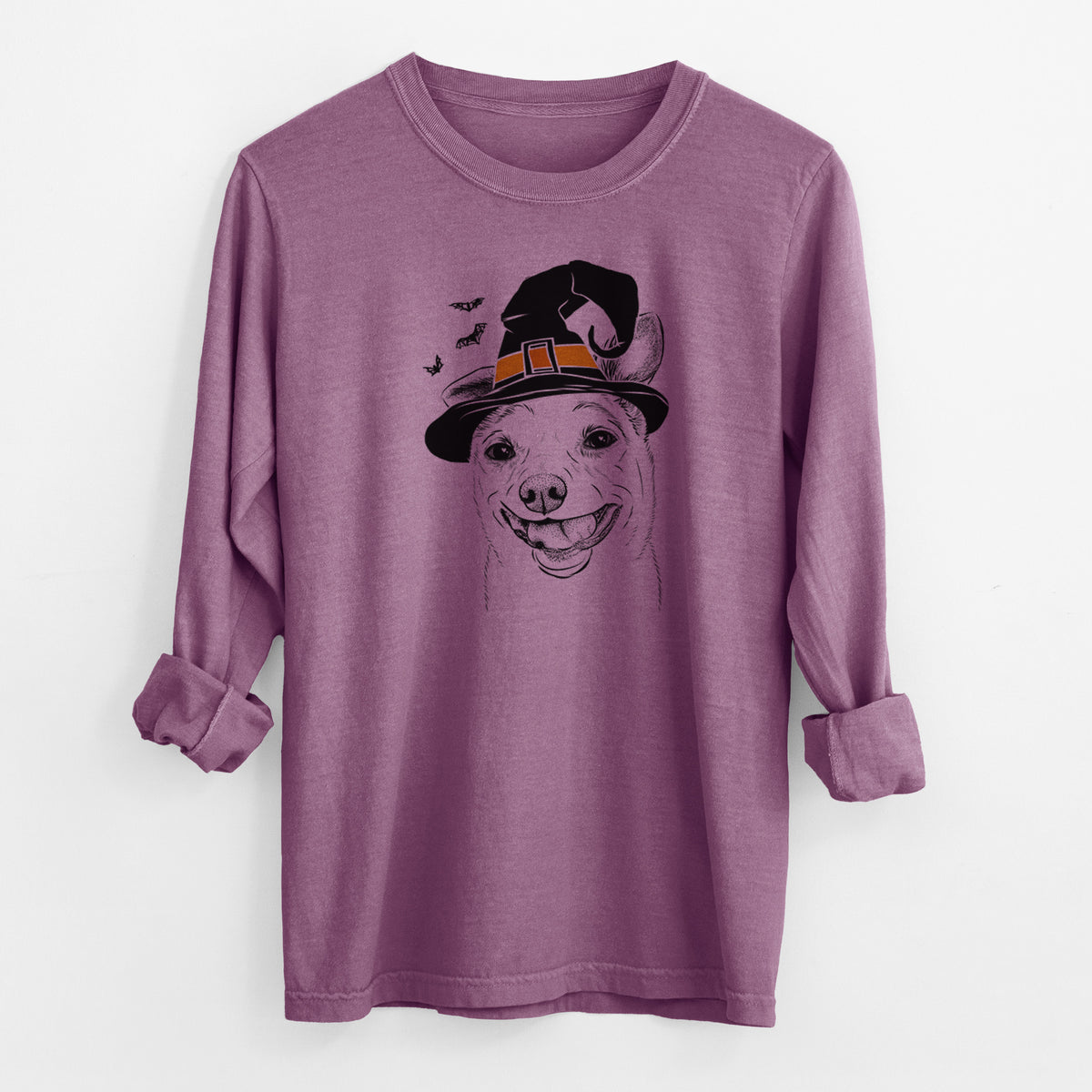Witch Mortimer the Mixed Breed - Men's Heavyweight 100% Cotton Long Sleeve