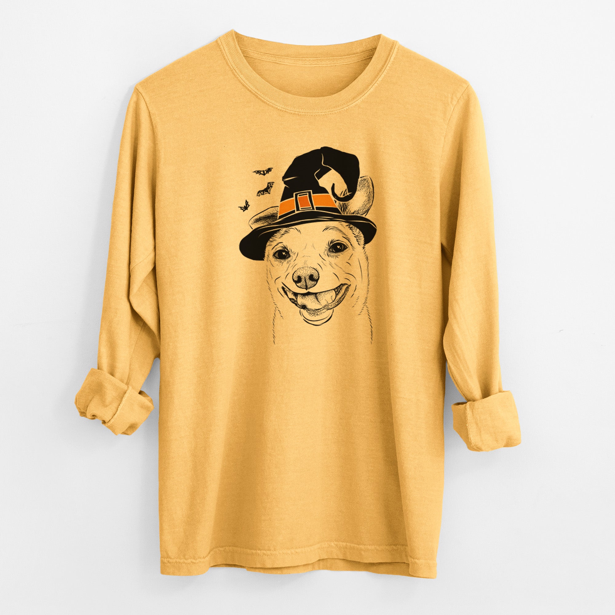 Witch Mortimer the Mixed Breed - Men's Heavyweight 100% Cotton Long Sleeve