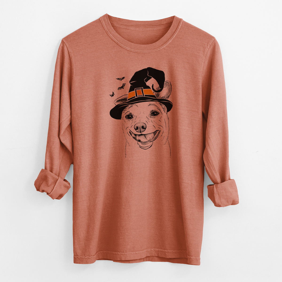 Witch Mortimer the Mixed Breed - Men&#39;s Heavyweight 100% Cotton Long Sleeve
