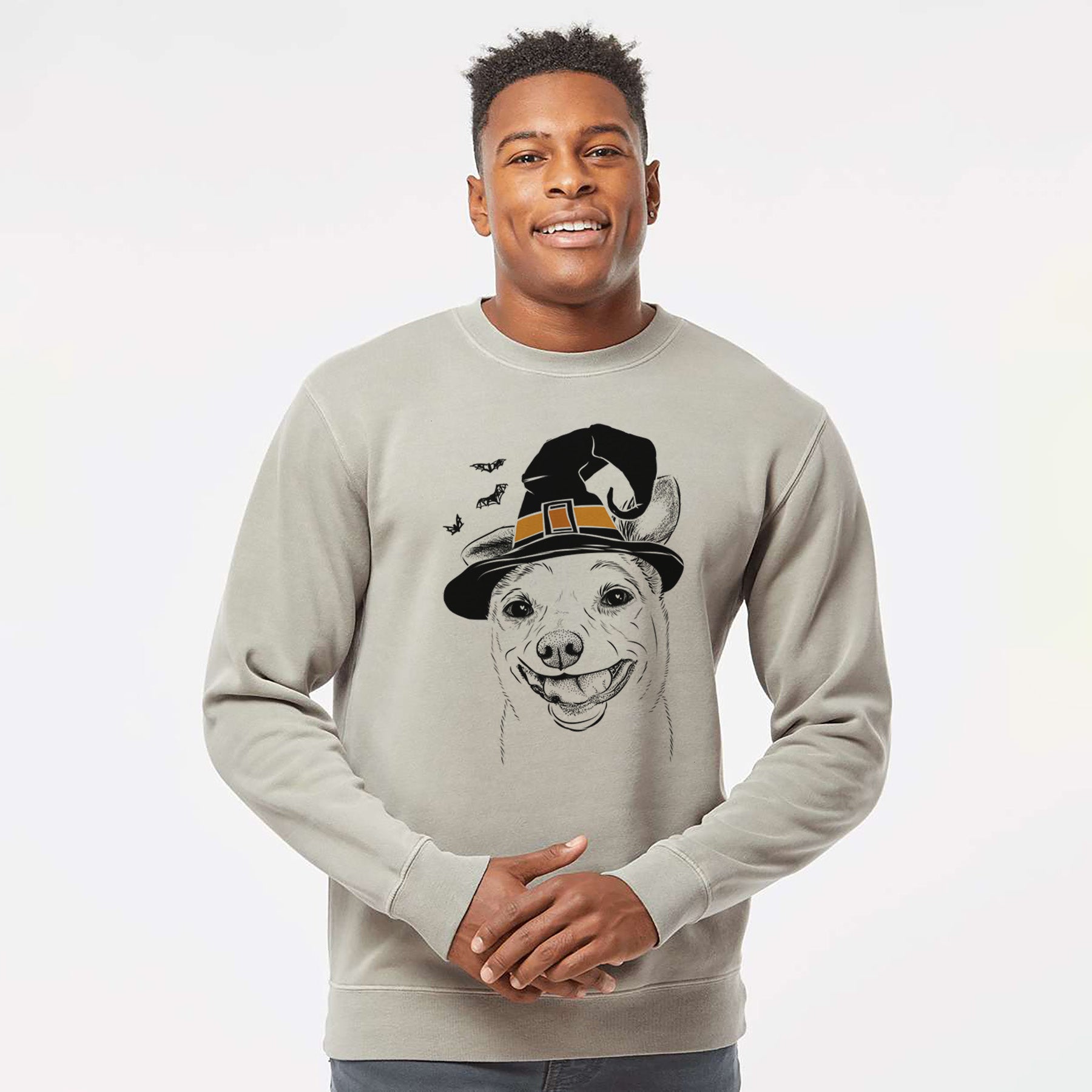 Witch Mortimer the Mixed Breed - Unisex Pigment Dyed Crew Sweatshirt