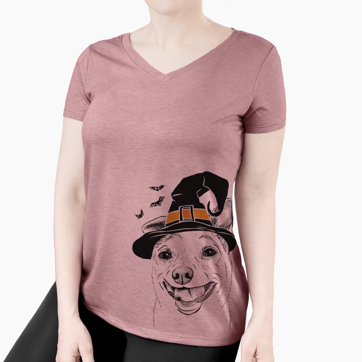 Witch Mortimer the Mixed Breed - Women's Perfect V-neck Shirt