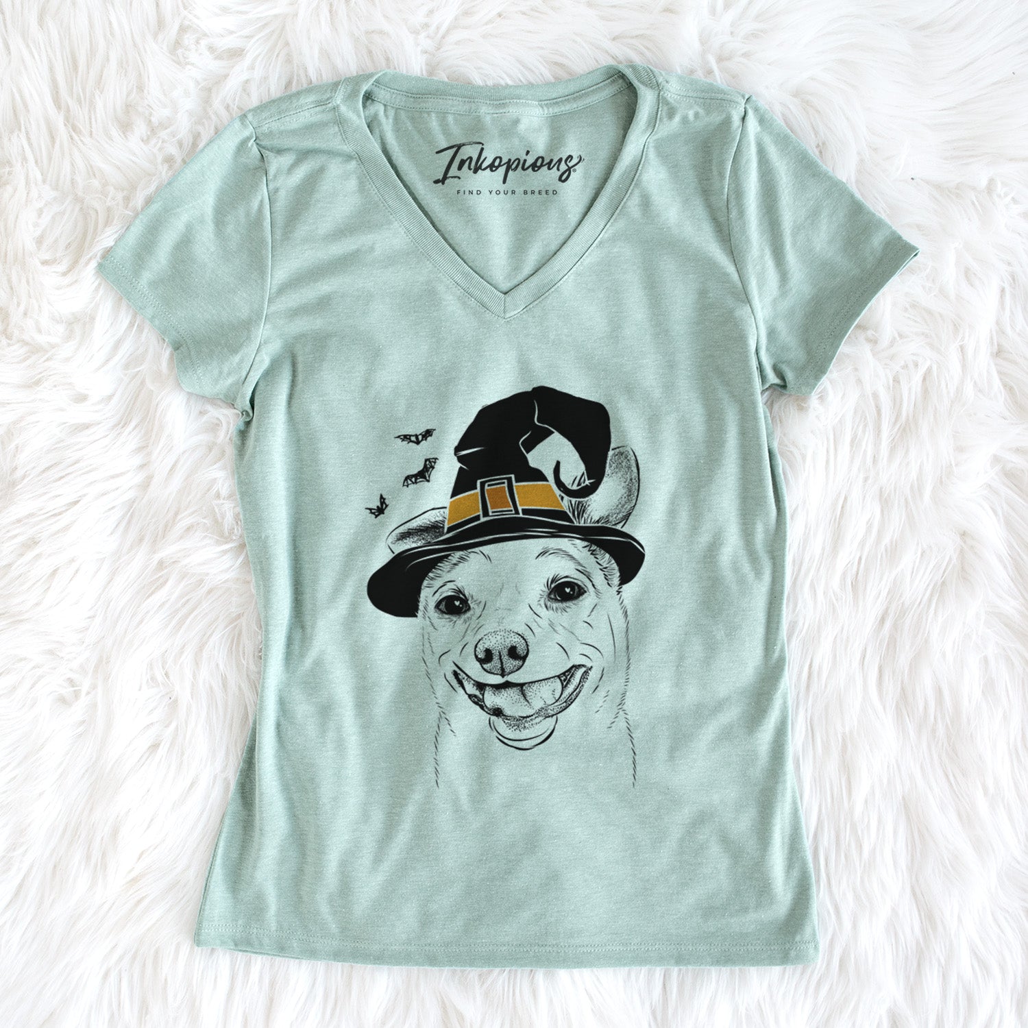 Witch Mortimer the Mixed Breed - Women's Perfect V-neck Shirt