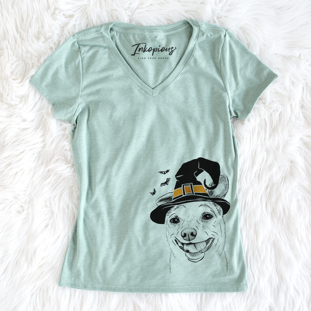 Witch Mortimer the Mixed Breed - Women&#39;s Perfect V-neck Shirt