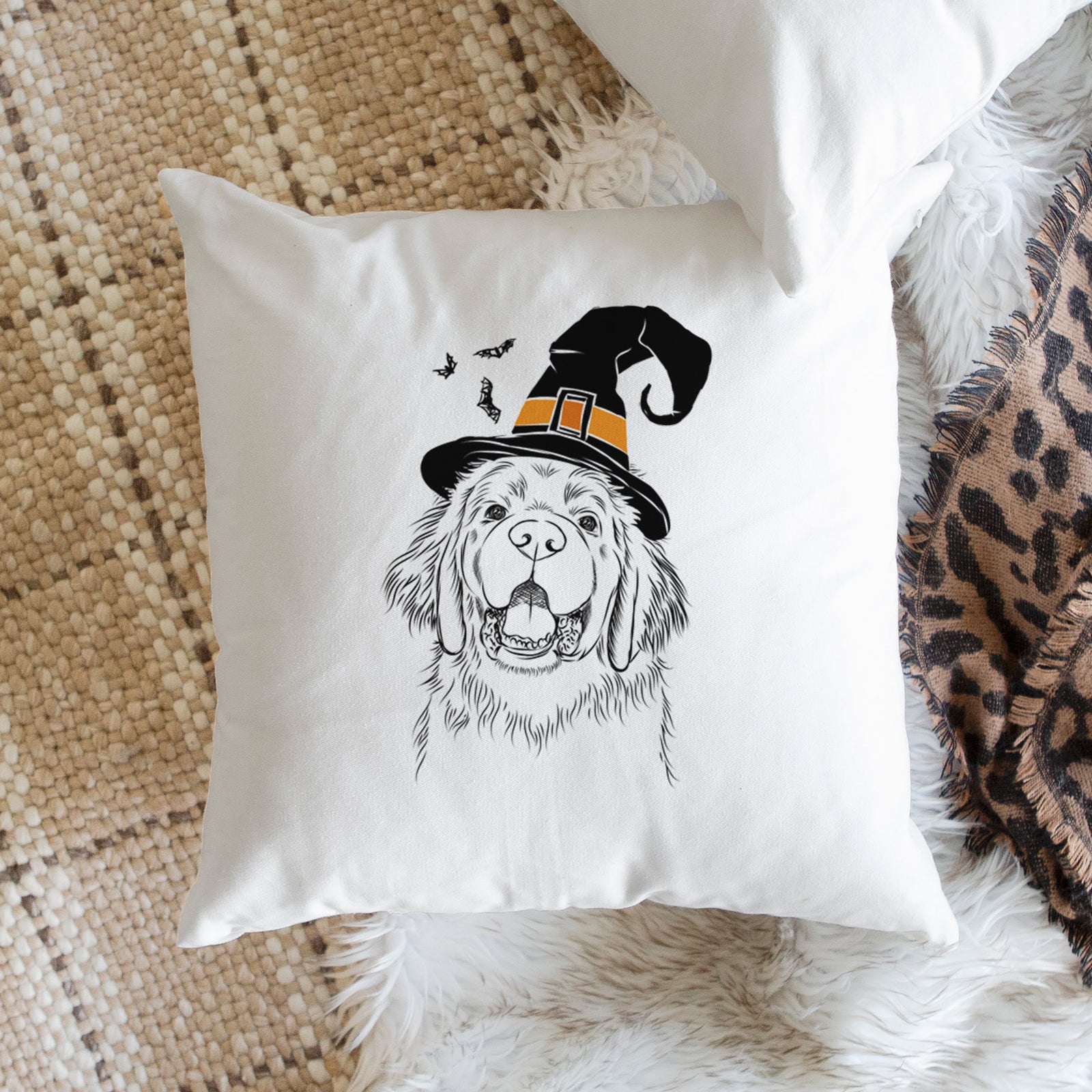 Mozart the Newfoundland - Throw Pillow Cover