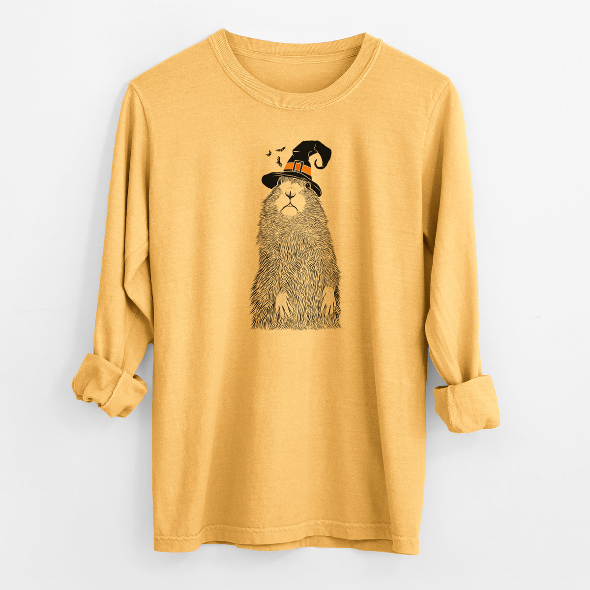 Witch Mr. Otis the Prairie Dog - Men's Heavyweight 100% Cotton Long Sleeve