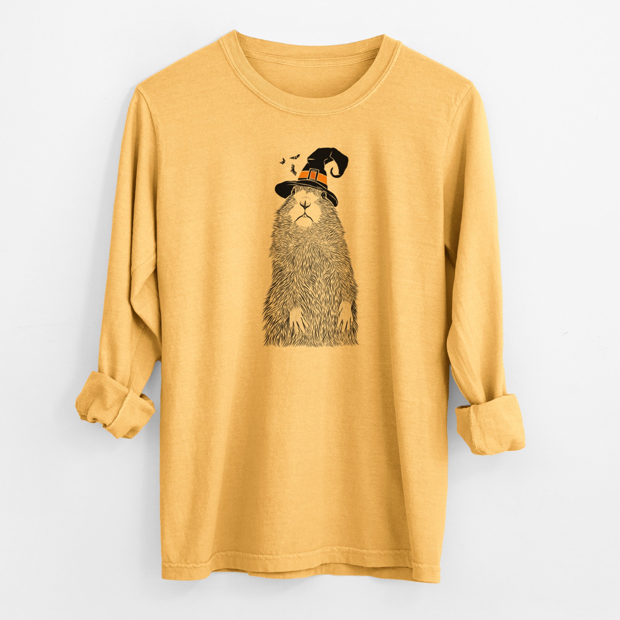 Witch Mr. Otis the Prairie Dog - Men's Heavyweight 100% Cotton Long Sleeve