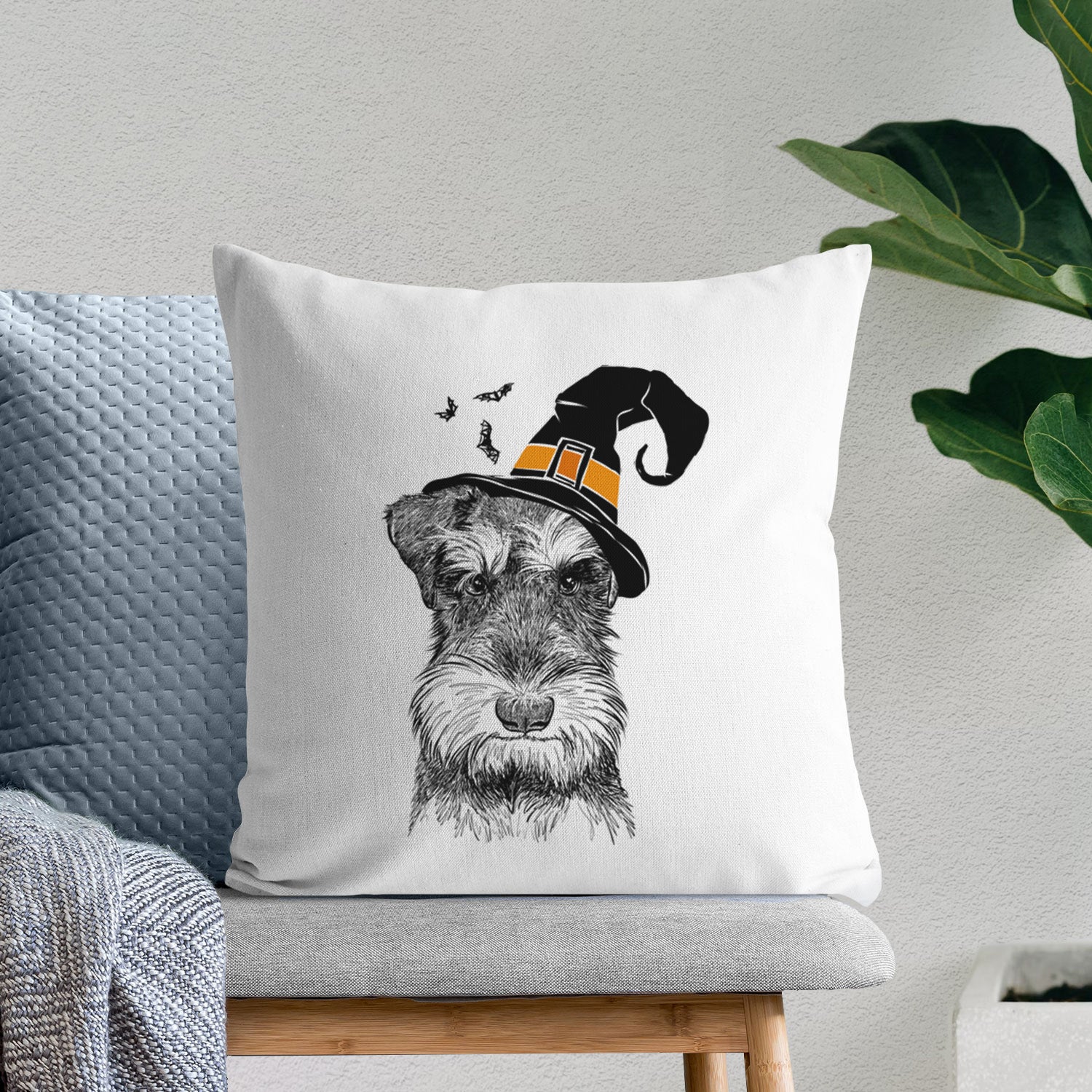 Murphy the Mini Schnauzer - Throw Pillow Cover