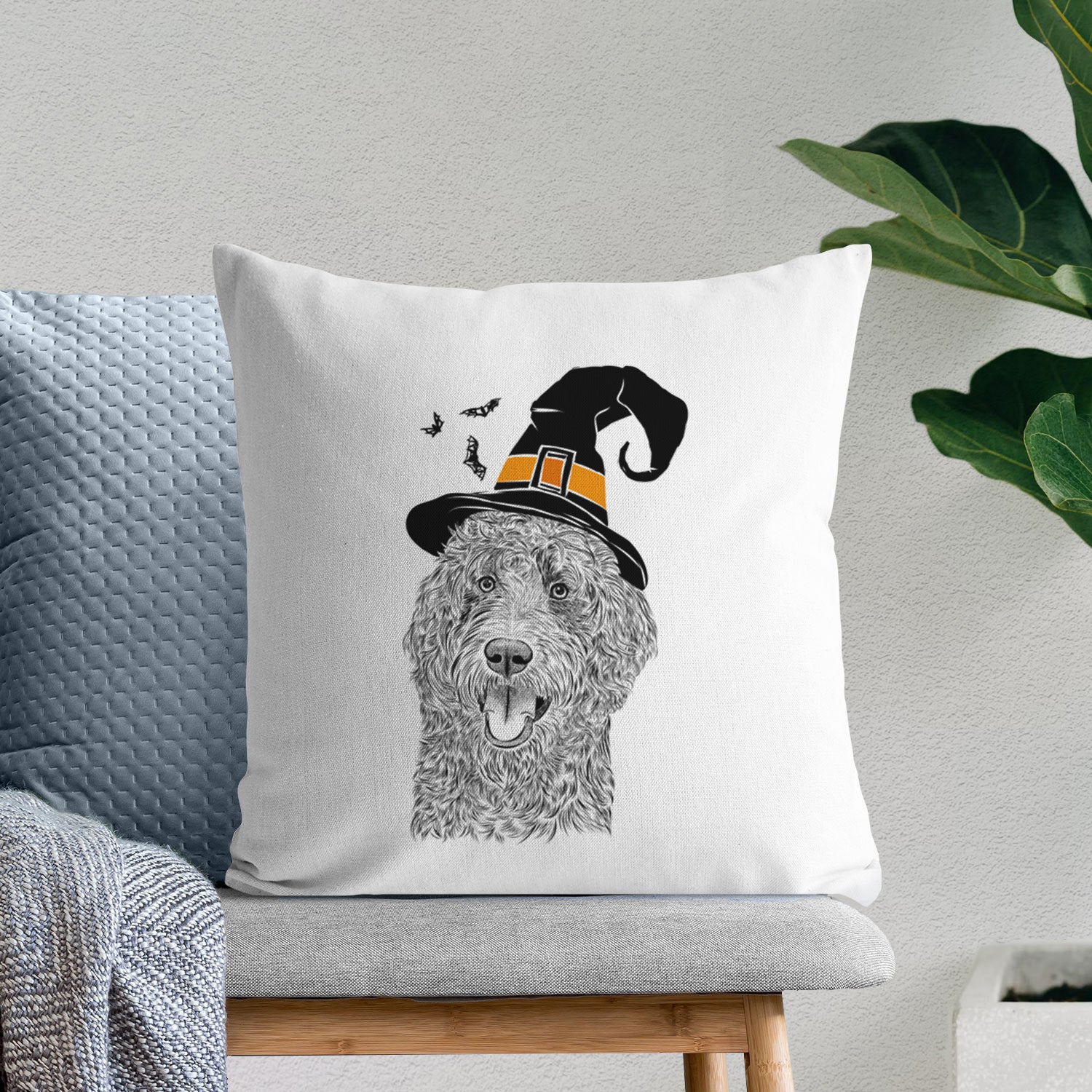 Murr Dog the Labradoodle - Throw Pillow Cover