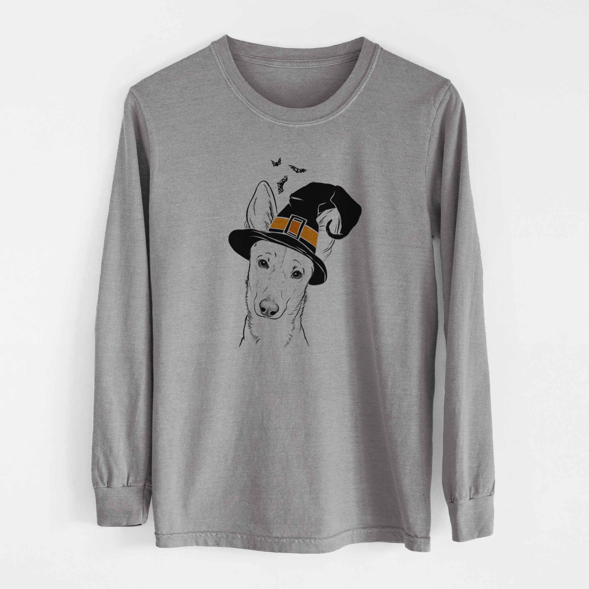 Witch Nala the Carolina Dog - Men's Heavyweight 100% Cotton Long Sleeve