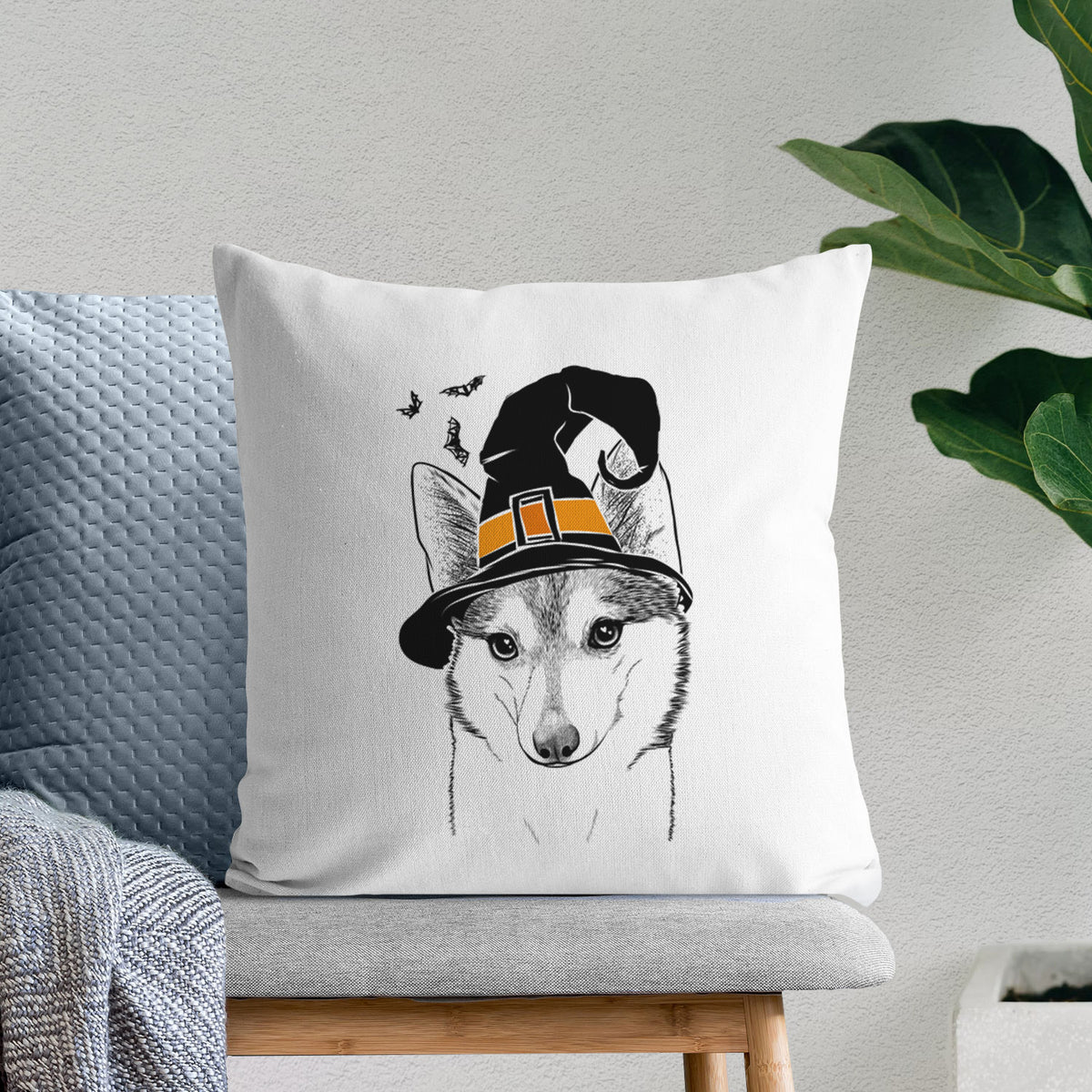 Nami the Alaskan Klee Kai - Throw Pillow Cover