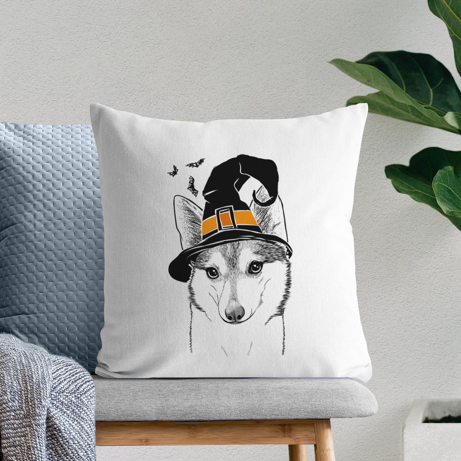 Nami the Alaskan Klee Kai - Throw Pillow Cover