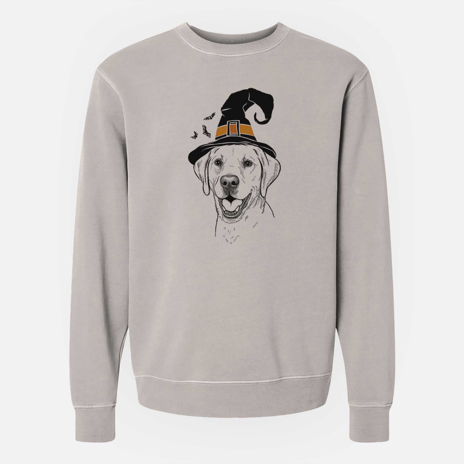 Witch Nate the Labrador Retriever - Unisex Pigment Dyed Crew Sweatshirt