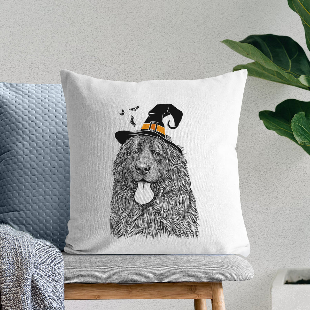 Neptune the Newfoundland - Throw Pillow Cover