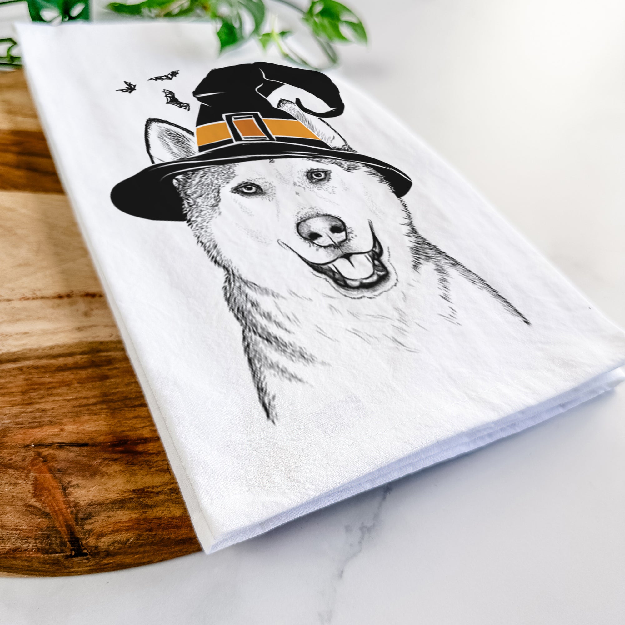 Nika the Siberian Husky Tea Towel