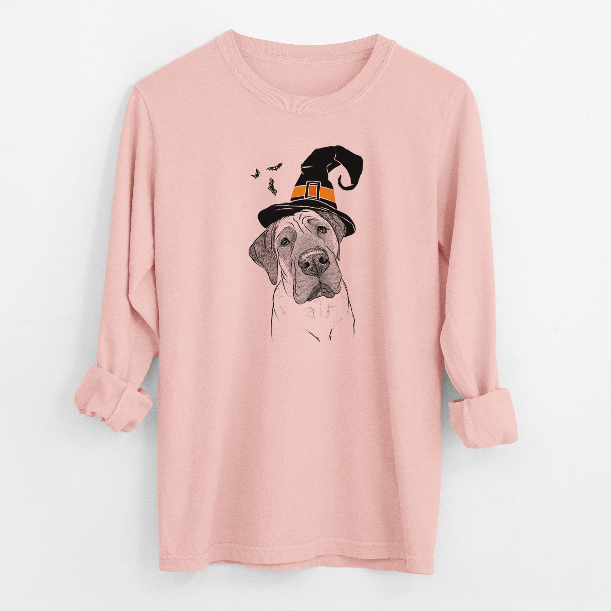 Witch Nutterbutter the English Mastiff - Men's Heavyweight 100% Cotton Long Sleeve