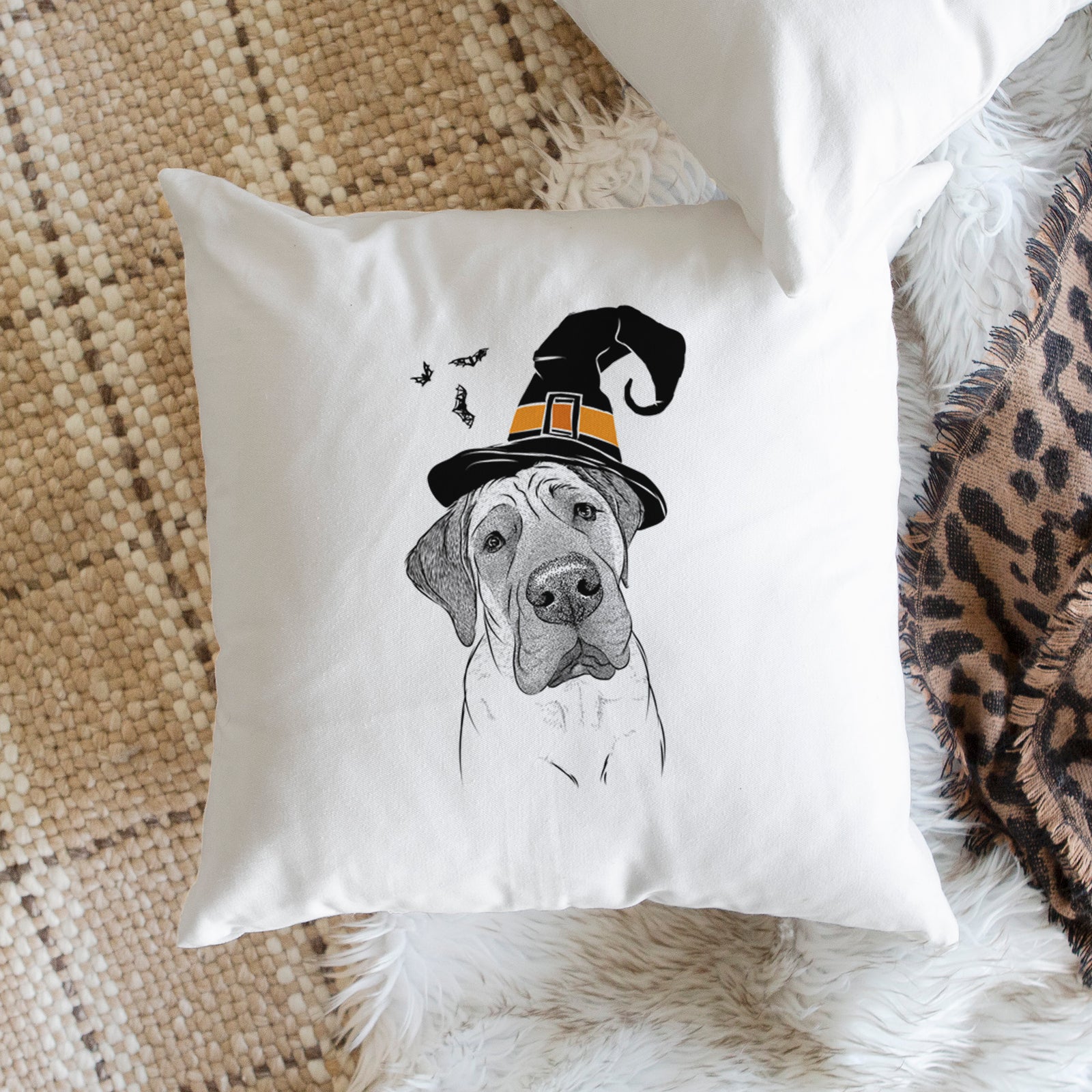Nutterbutter the English Mastiff - Throw Pillow Cover