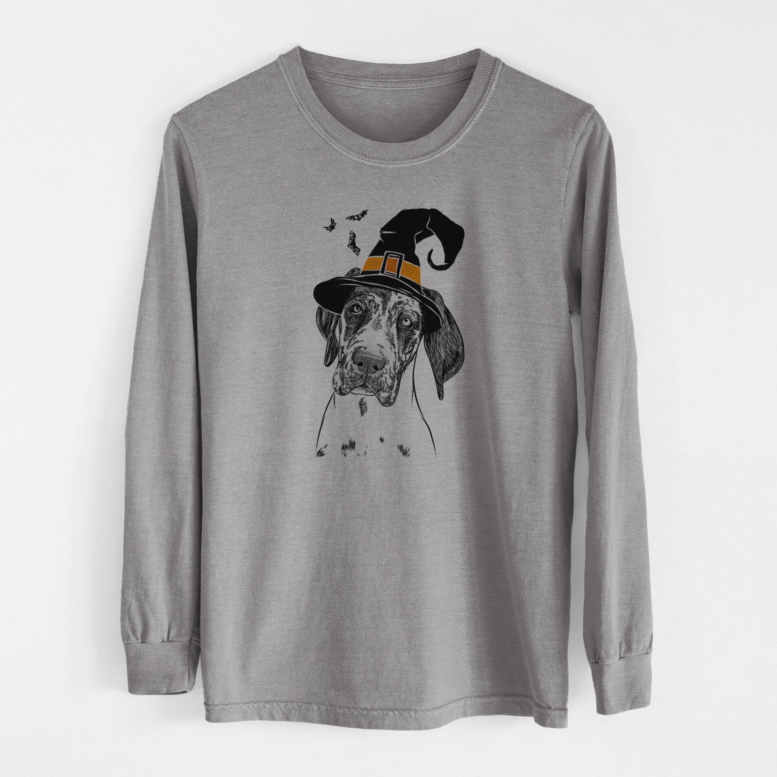 Witch Nyx the Great Dane - Men's Heavyweight 100% Cotton Long Sleeve
