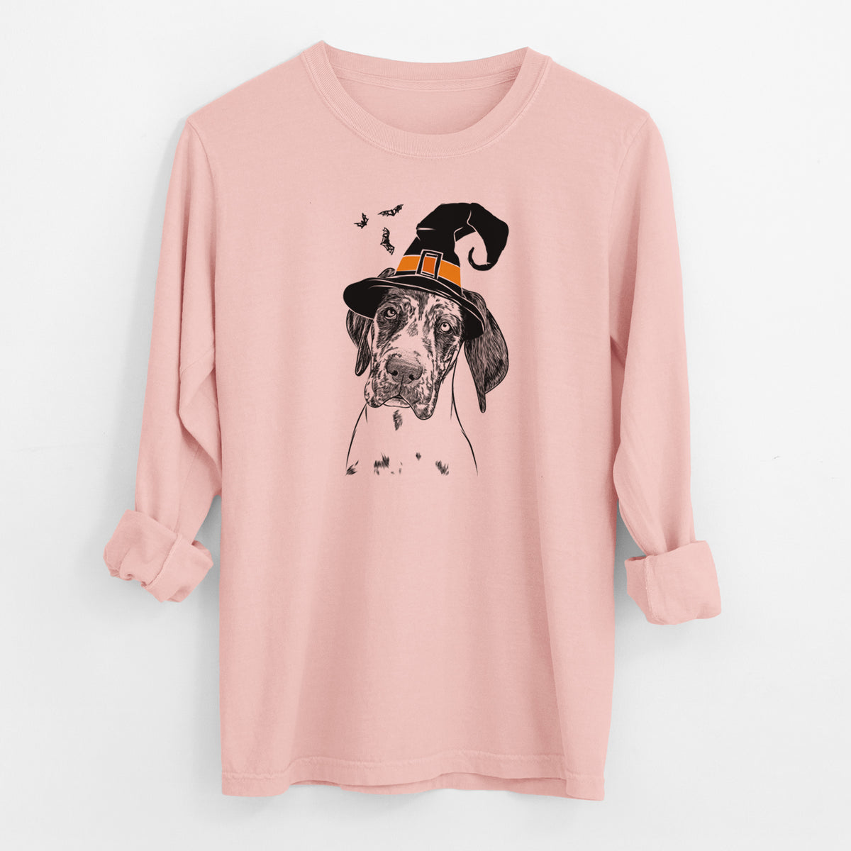 Witch Nyx the Great Dane - Men's Heavyweight 100% Cotton Long Sleeve
