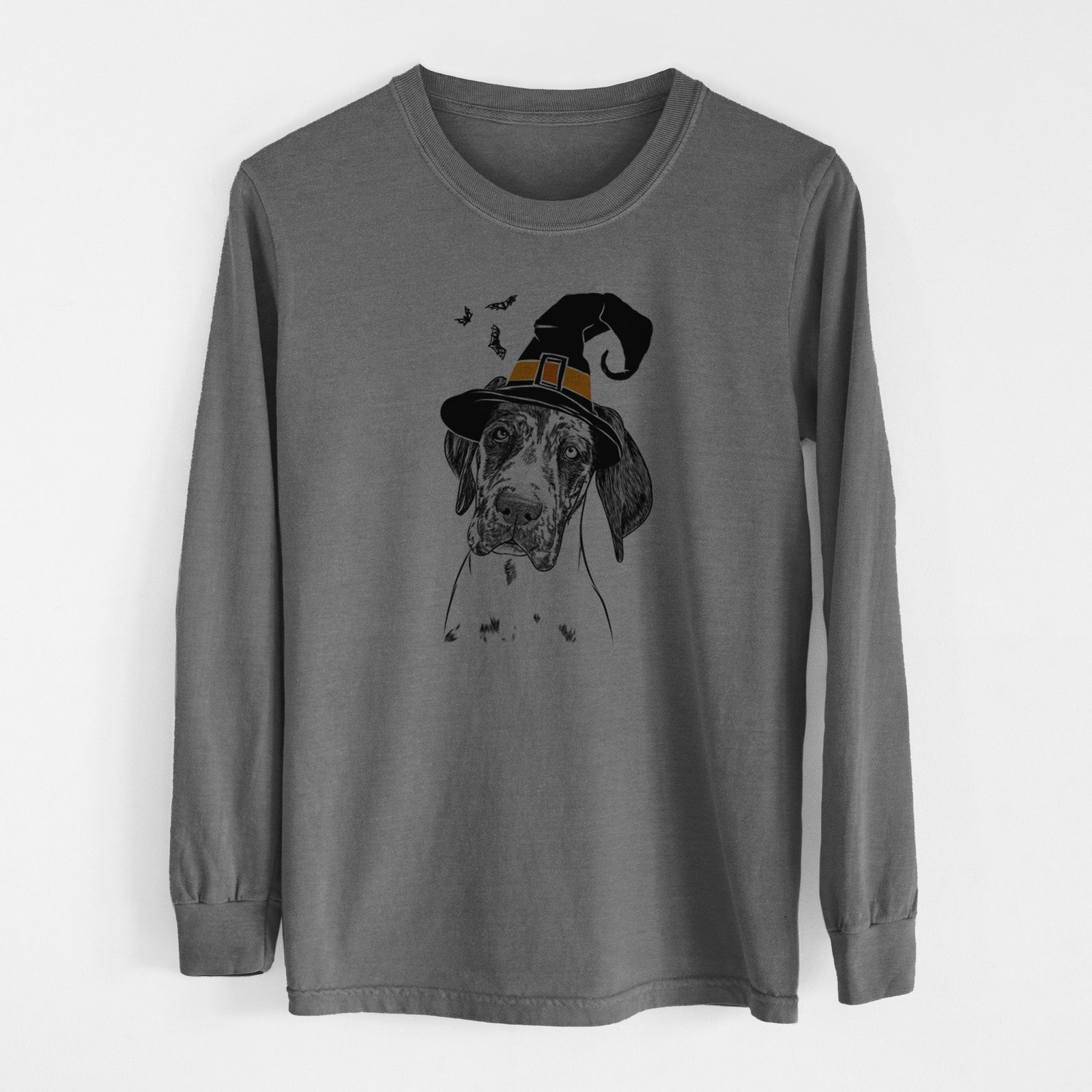 Witch Nyx the Great Dane - Men's Heavyweight 100% Cotton Long Sleeve