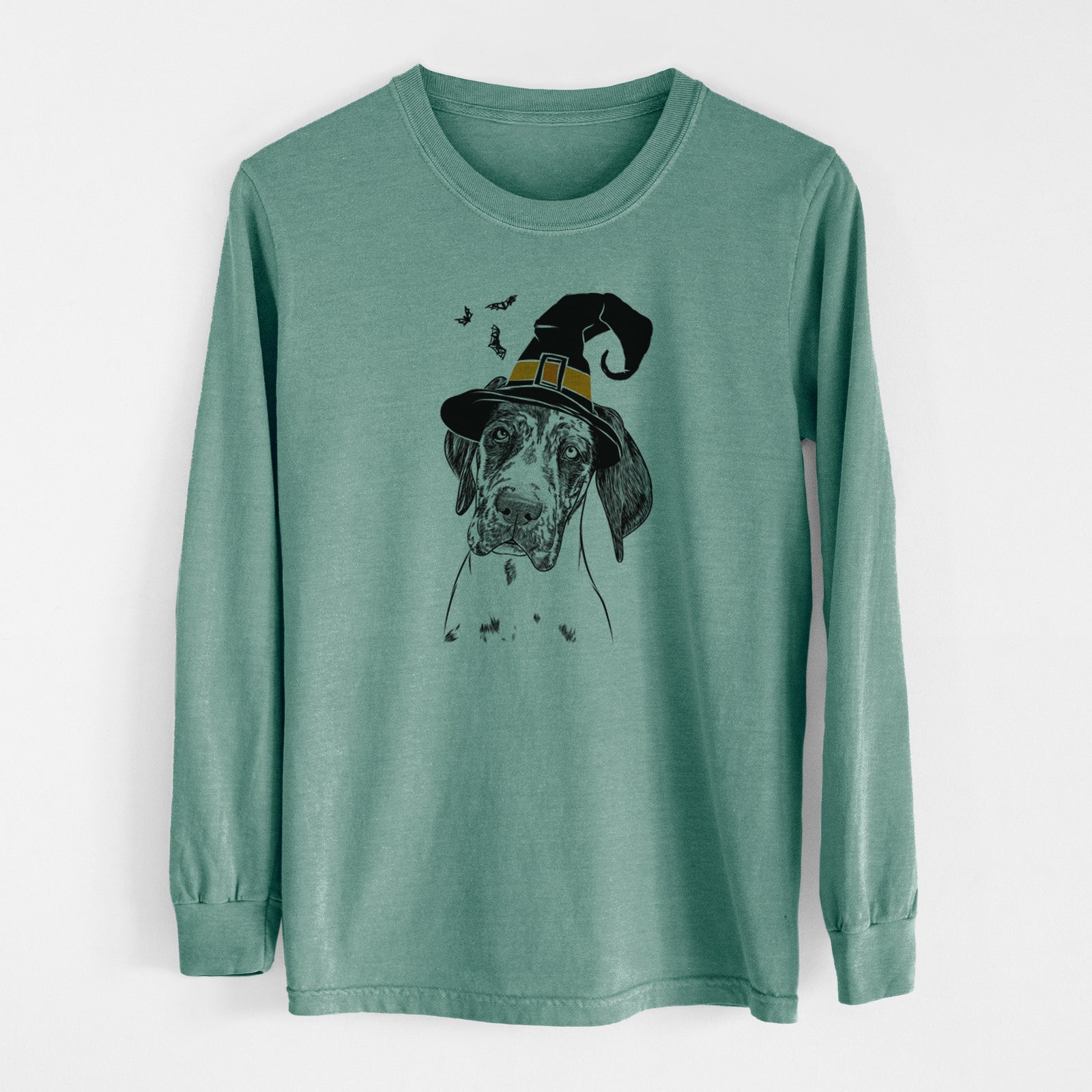 Witch Nyx the Great Dane - Men's Heavyweight 100% Cotton Long Sleeve