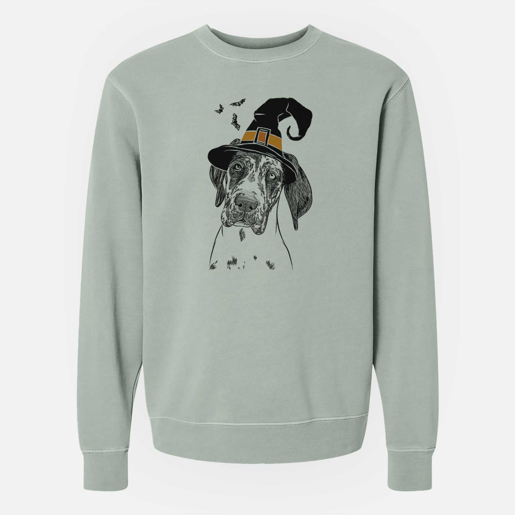 Witch Nyx the Great Dane - Unisex Pigment Dyed Crew Sweatshirt