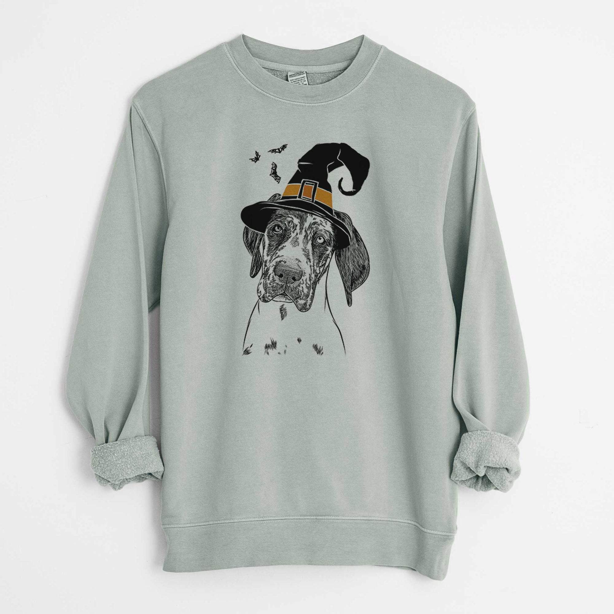 Witch Nyx the Great Dane - Unisex Pigment Dyed Crew Sweatshirt