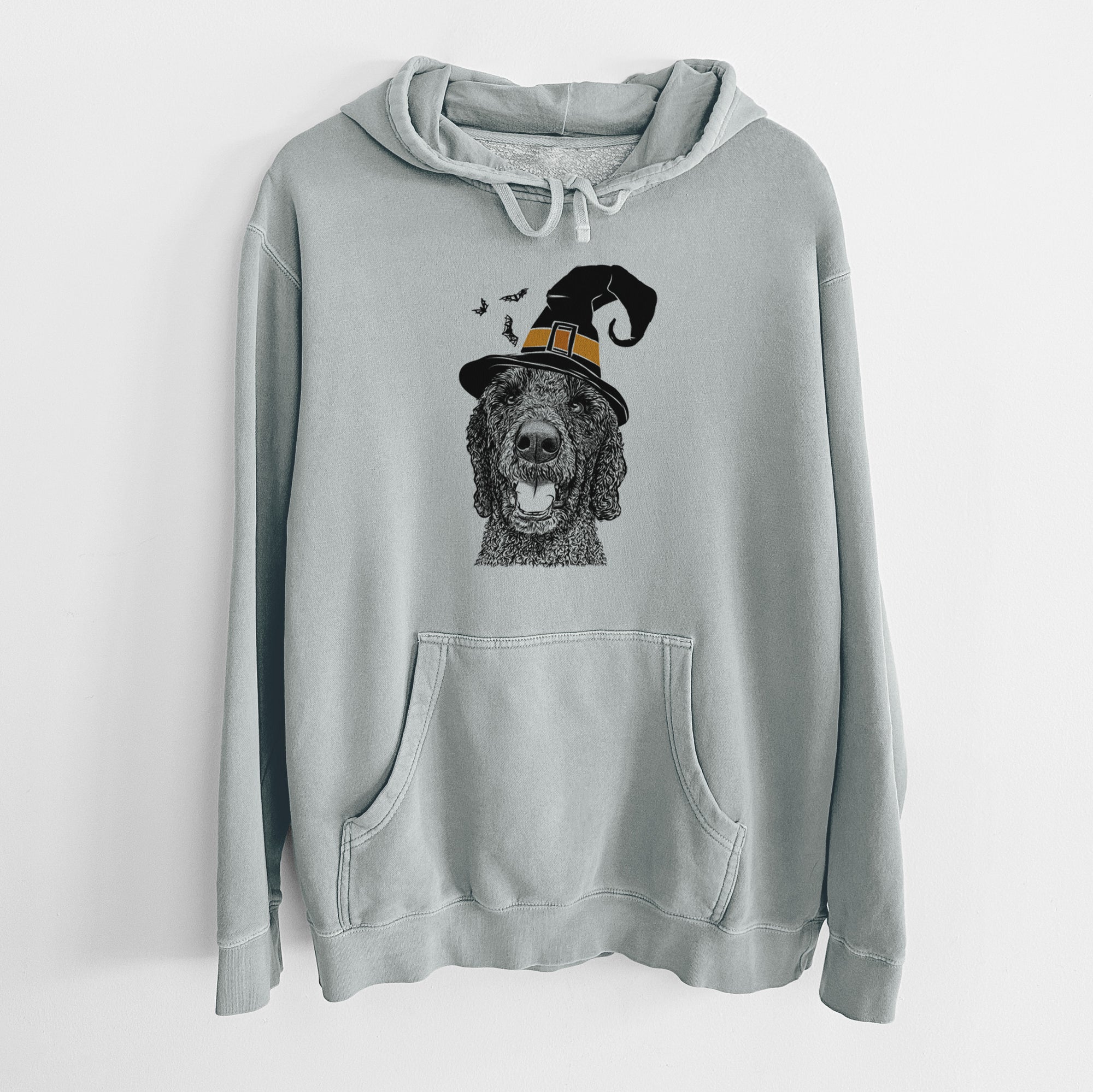 Witch Obi James the Goldendoodle - Unisex Pigment Dyed Hoodie