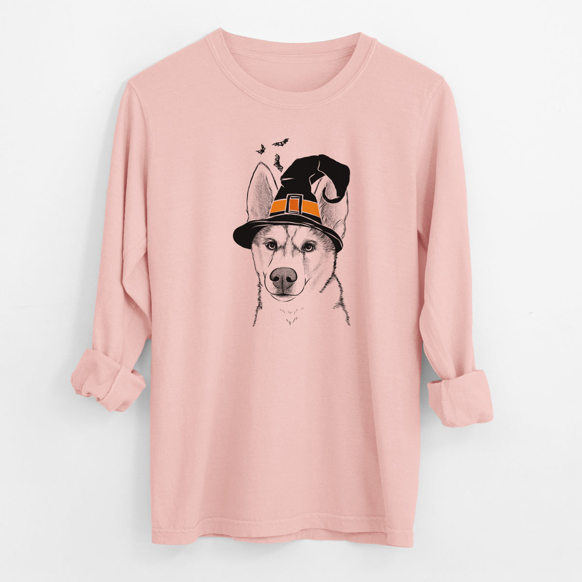 Witch Odin the Siberian Husky - Men's Heavyweight 100% Cotton Long Sleeve