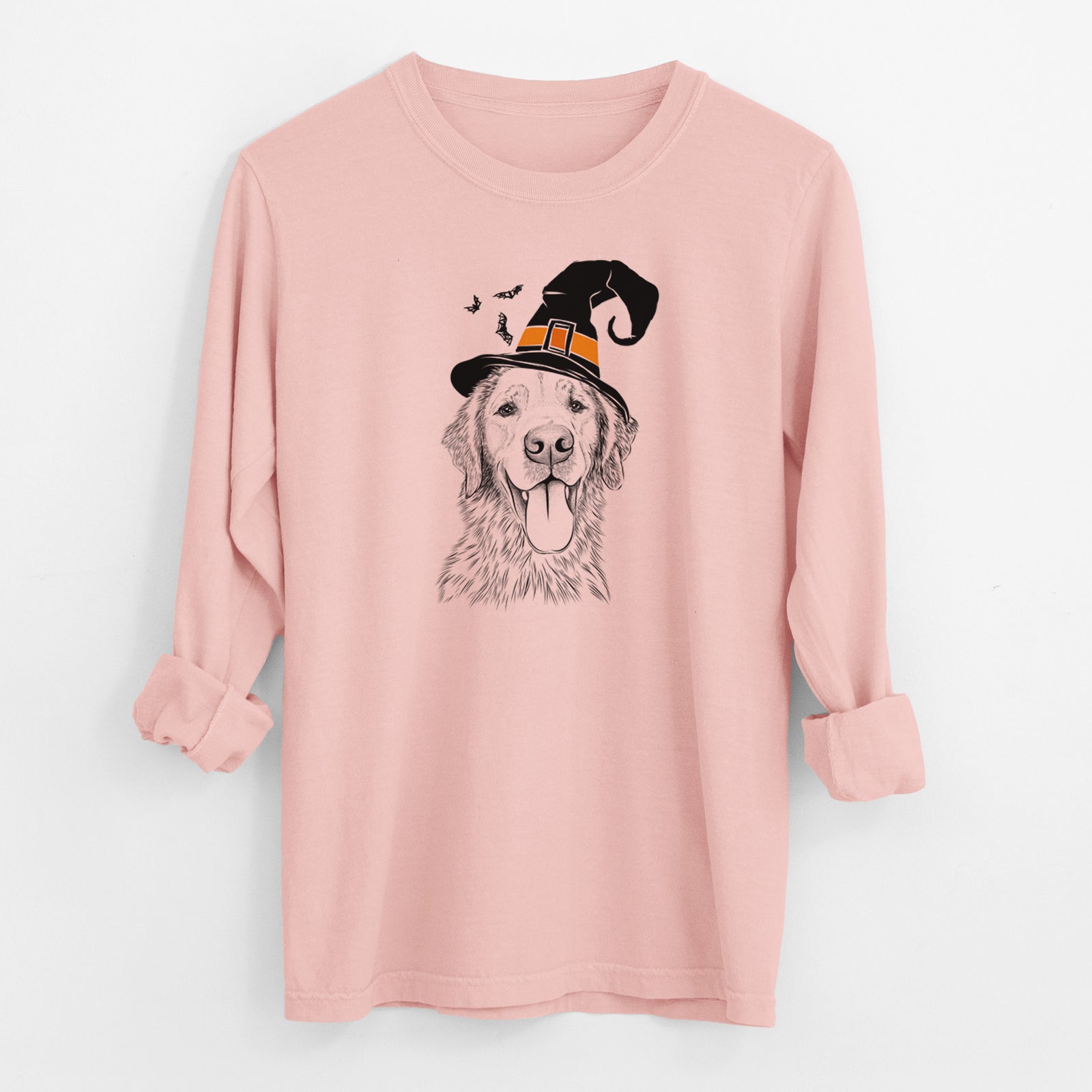 Witch Oliver Tredup the Golden Retriever - Men's Heavyweight 100% Cotton Long Sleeve