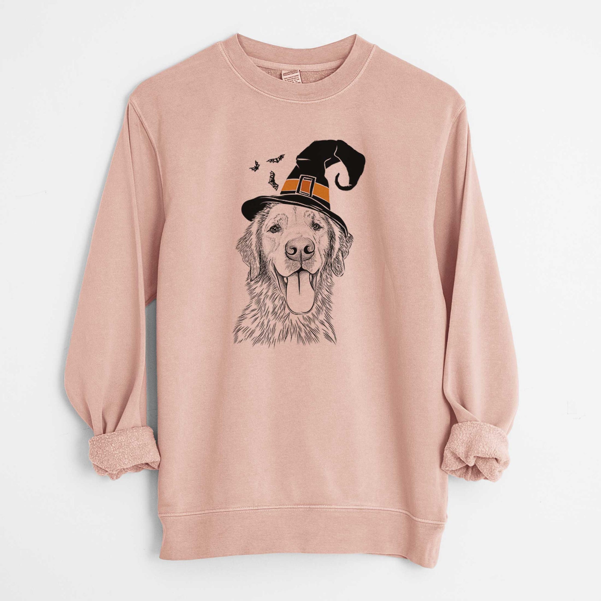 Witch Oliver Tredup the Golden Retriever - Unisex Pigment Dyed Crew Sweatshirt