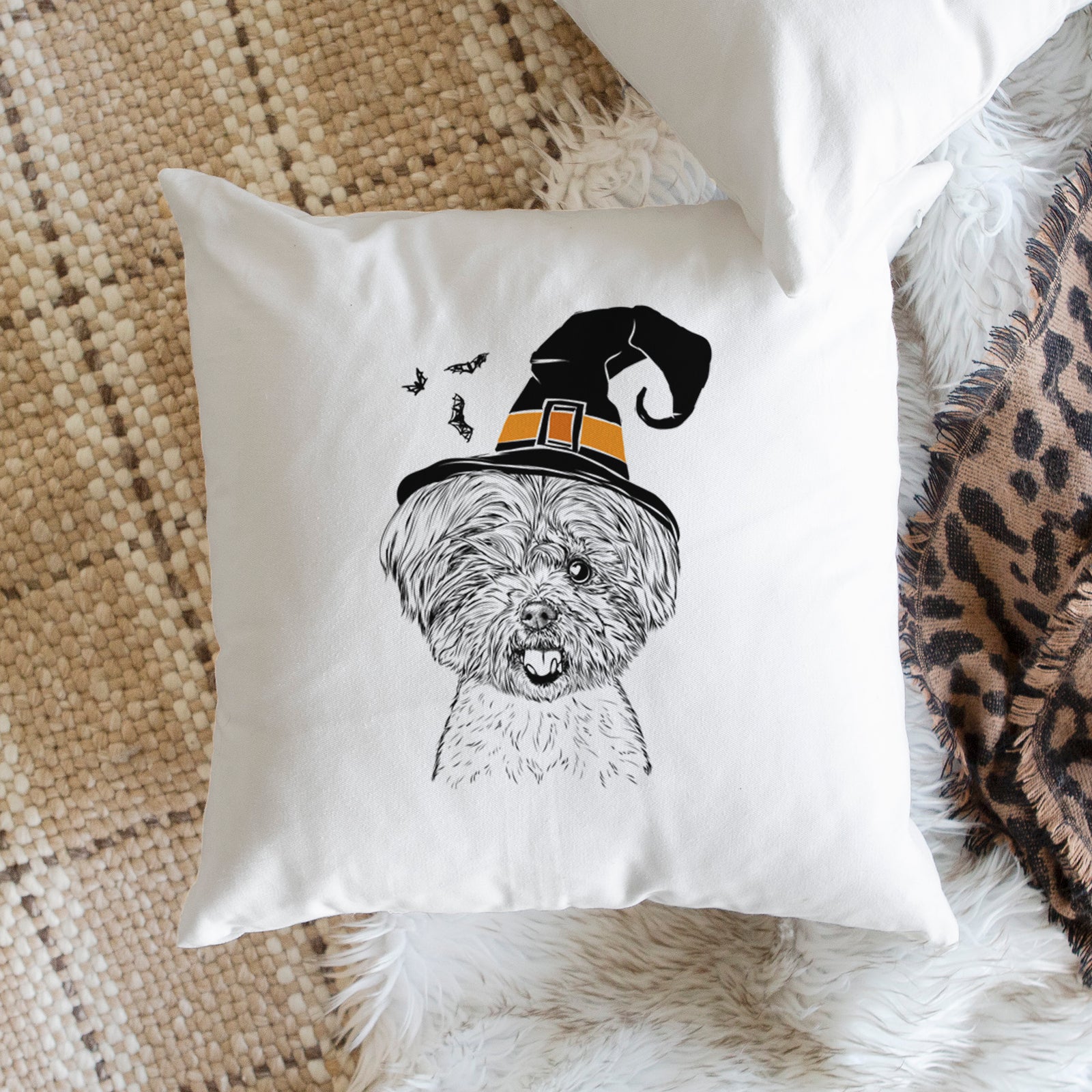 Oliver the Yorkie Mix - Throw Pillow Cover
