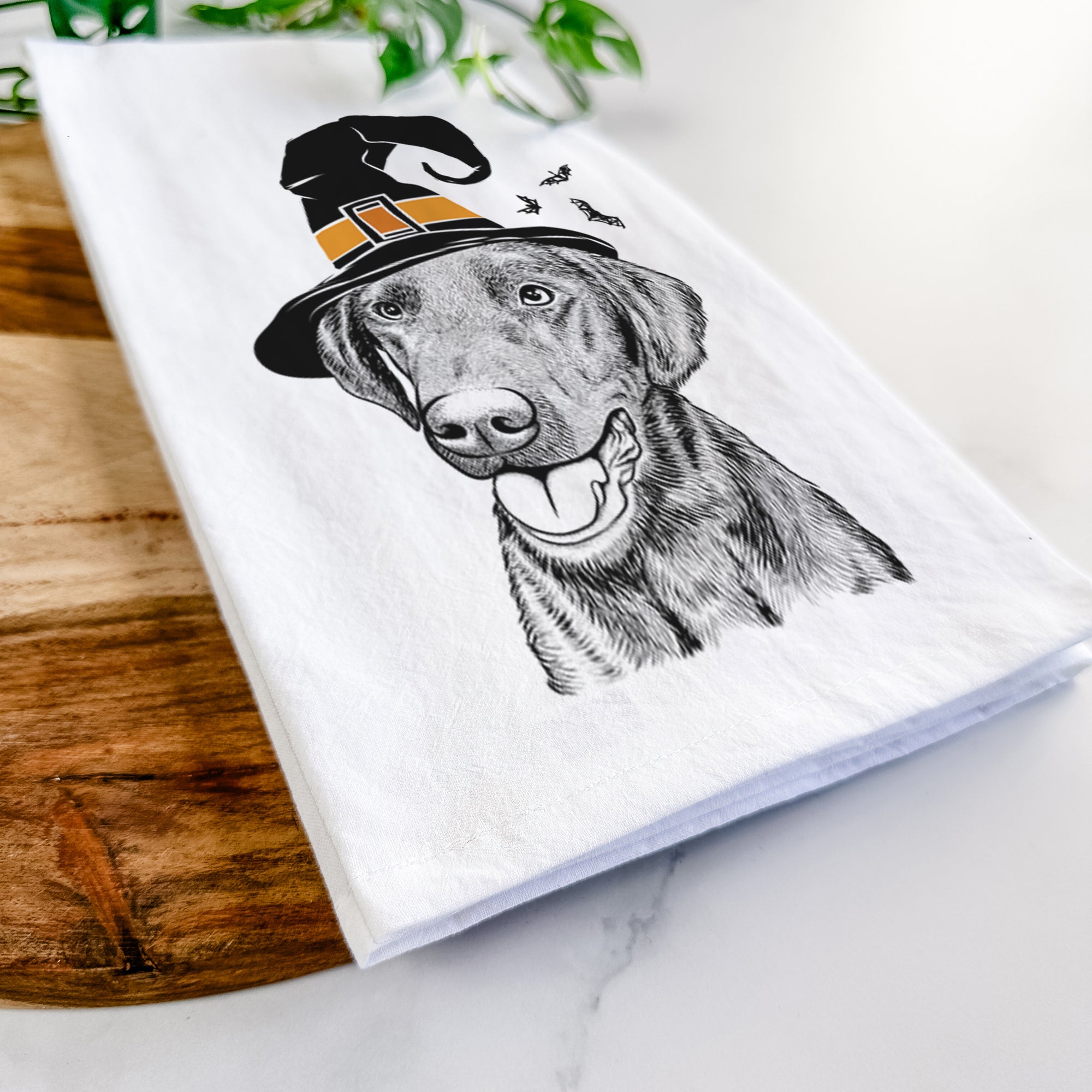 Onyx the Labrador Retriever Tea Towel