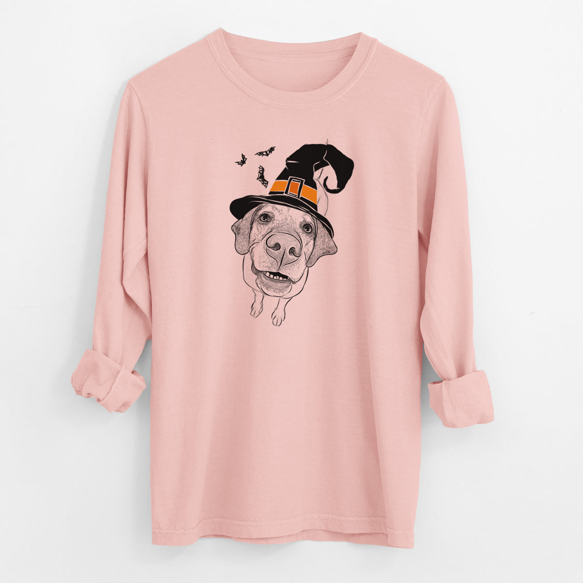 Witch Oquirrh the Vizsla - Men's Heavyweight 100% Cotton Long Sleeve