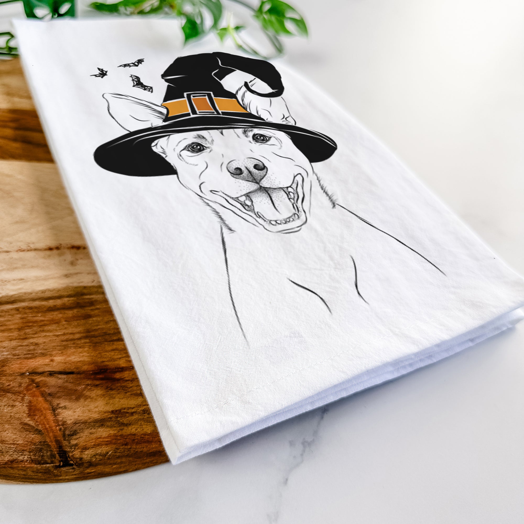 Orange the Carolina Dog Tea Towel