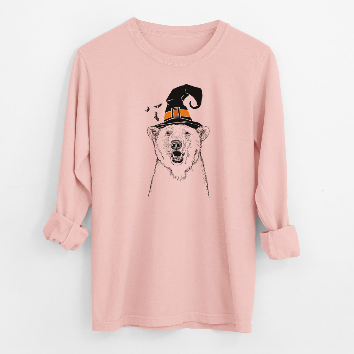 Witch Oslo the Polar Bear - Men's Heavyweight 100% Cotton Long Sleeve