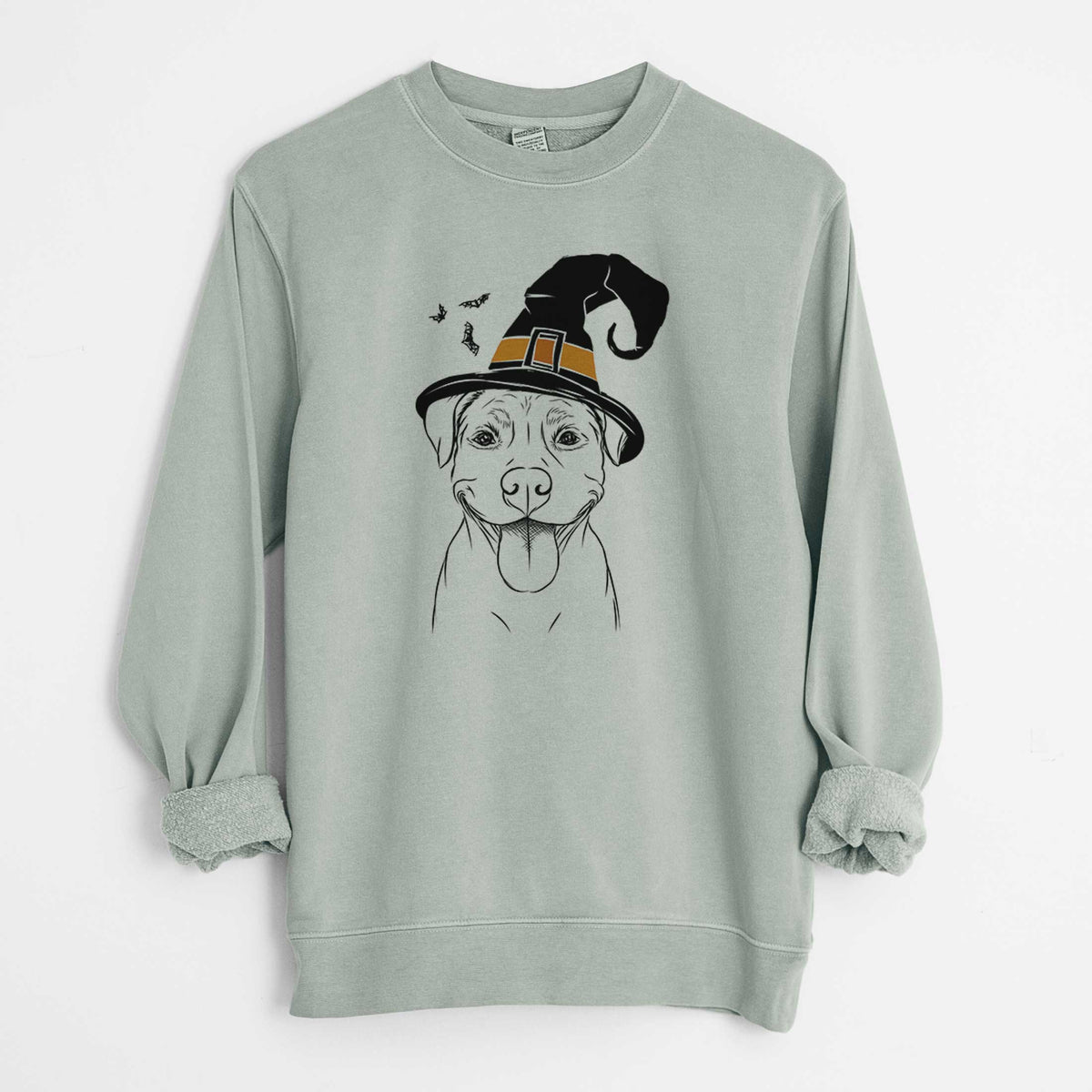 Witch Parker the Pitbull - Unisex Pigment Dyed Crew Sweatshirt