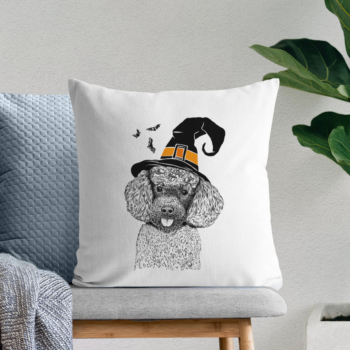 George the Toy Poodle - Throw Pillow Cover